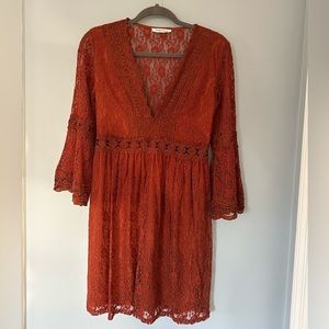 Orange Vintage Dressing Dress